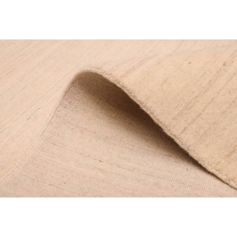 ECARPETGALLERY Hand Loomed Indo Gabbeh Ivory Wool Rug - 8'3 x 9'10