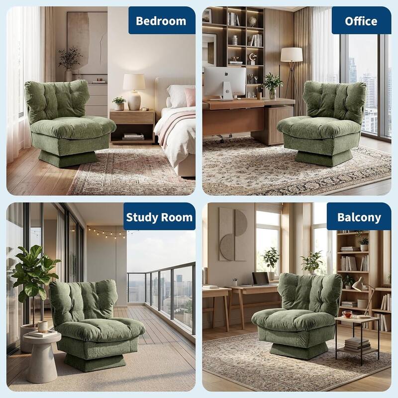 360° Swivel Modern Comfy Upholstered Accent Sofa Chair for Living Room, Bedroom