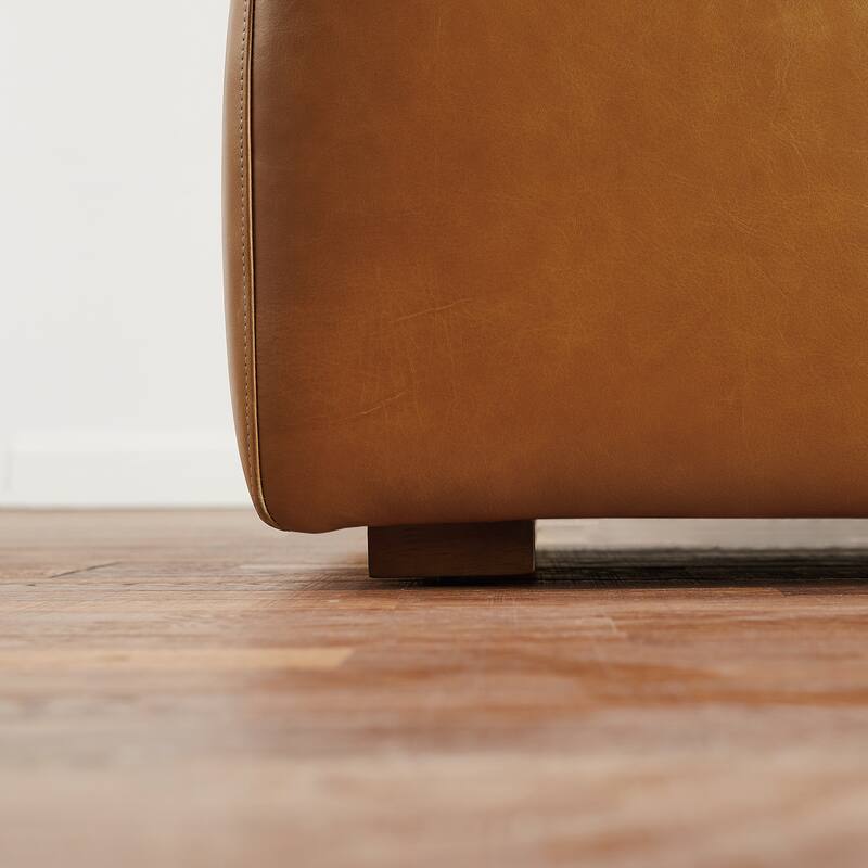 Art Leon Genuine Leather 4-Piece Modular Sectional Sofa