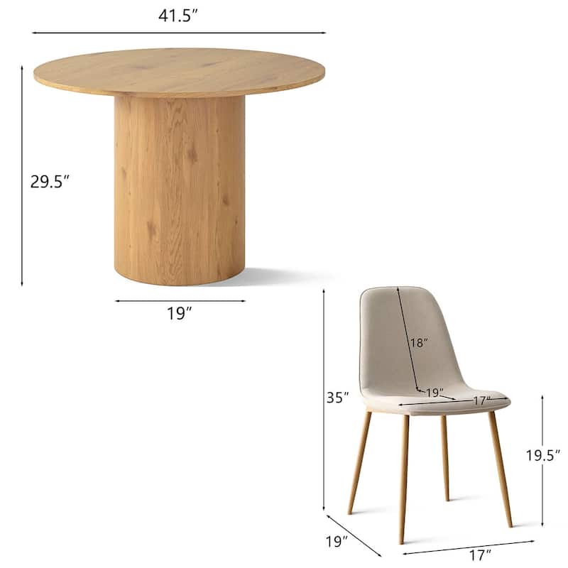 5-Piece Round Dining Table Sets