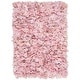 preview thumbnail 86 of 135, SAFAVIEH Handmade Rio Shag Chihoko Extra Thick Decorative Rug 2'6" x 4' - Light Pink