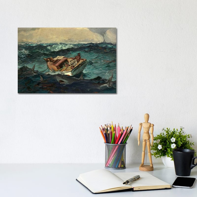iCanvas "The Gulf Stream, 1899" by Winslow Homer Canvas Print - 8x12x0.75