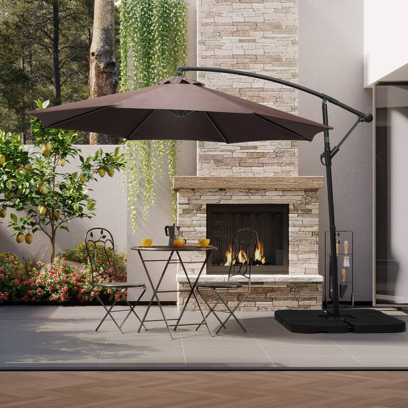Weller 10-foot Offset Cantilever Hanging Patio Umbrella