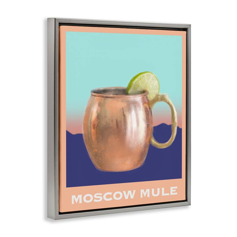 Stupell Moscow Mule over Landscape Framed Floater Canvas Wall Art Design By Matthew Piotrowicz