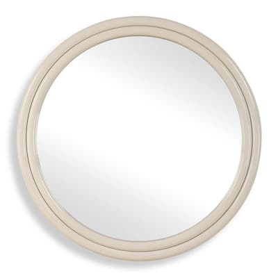 Uttermost 08262 Florian 38-1/2" Diameter Circular Flat Iron Framed - Gloss Warm White