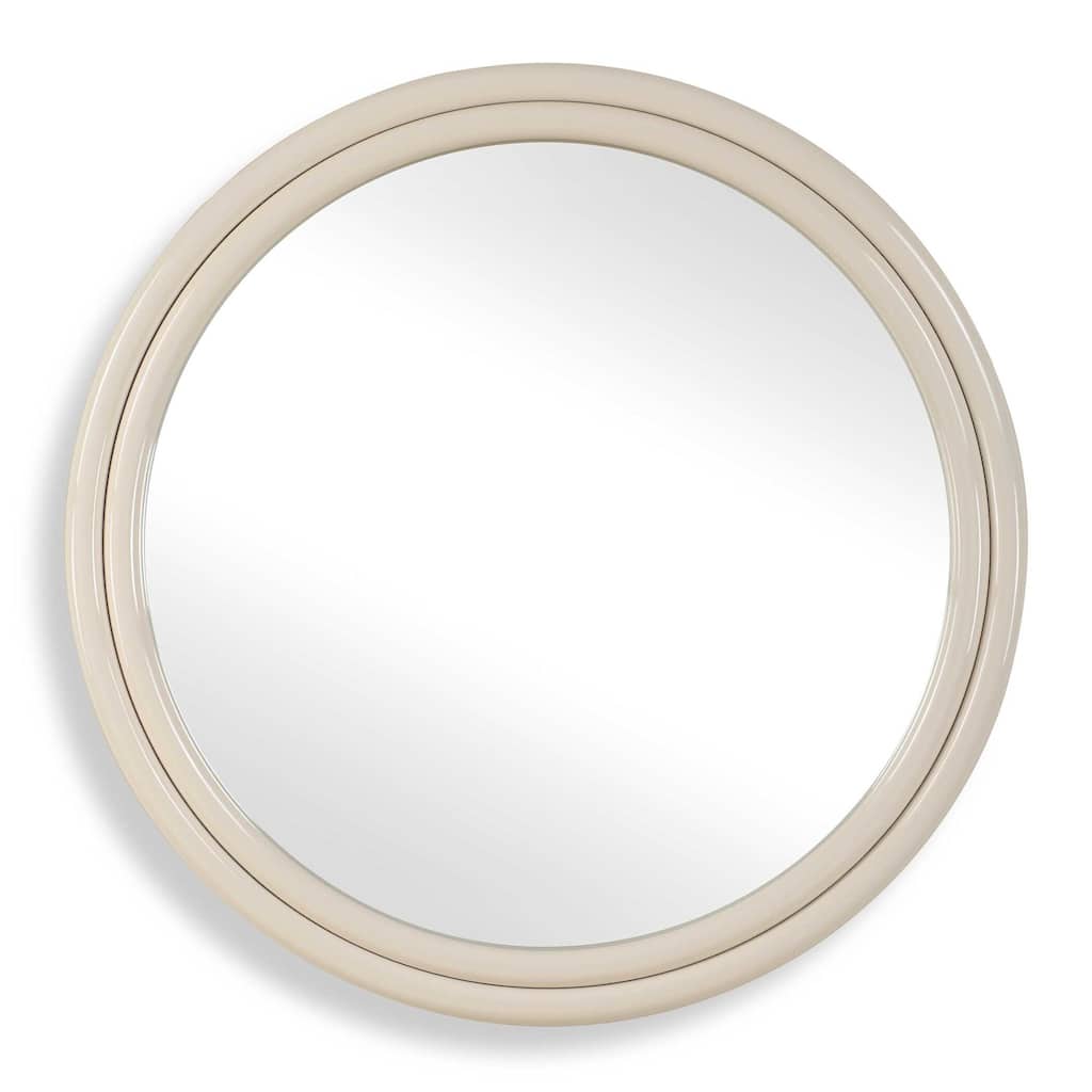 Uttermost 08262 Florian 38-1/2" Diameter Circular Flat Iron Framed - Gloss Warm White