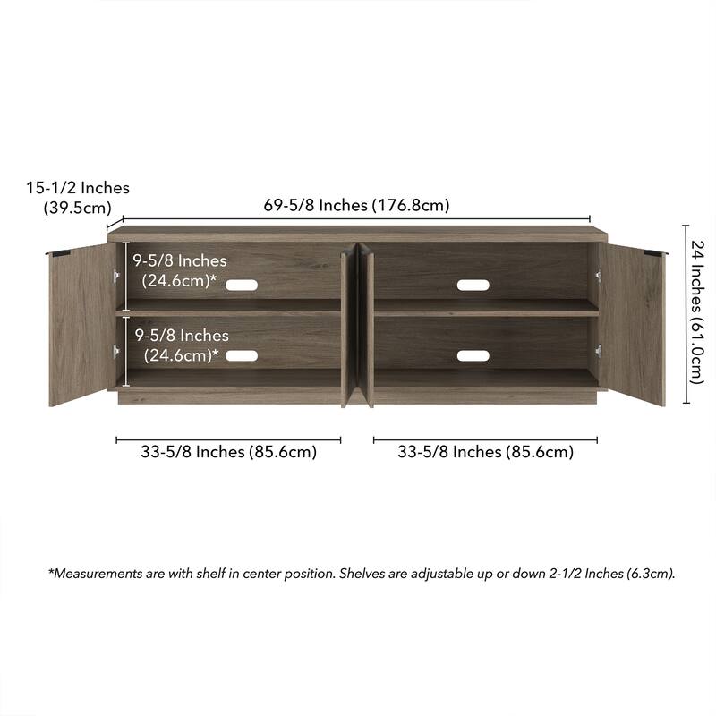 Mansfield Rectangular TV Stand for TV's up to 78"