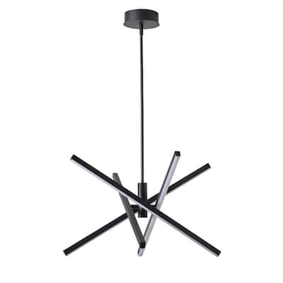 Modern Branch LED Pendant Light - Matte Black Creative Lighting Fixture