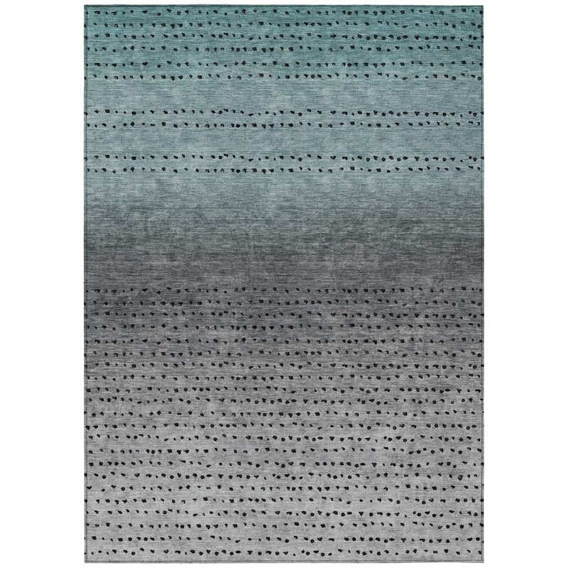 HomeRoots Abstract Transitional Rectangle Outdoor Rug