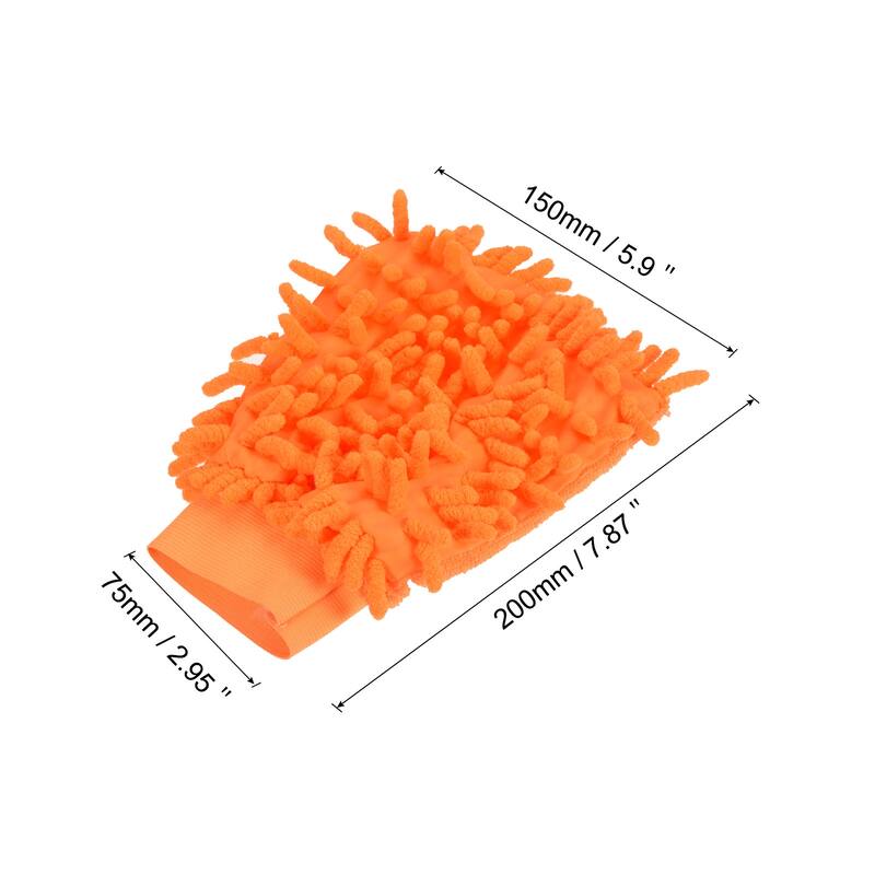 Microfiber Chenille Mitts Scratch-Free Cleaning Gloves Wash Sponge
