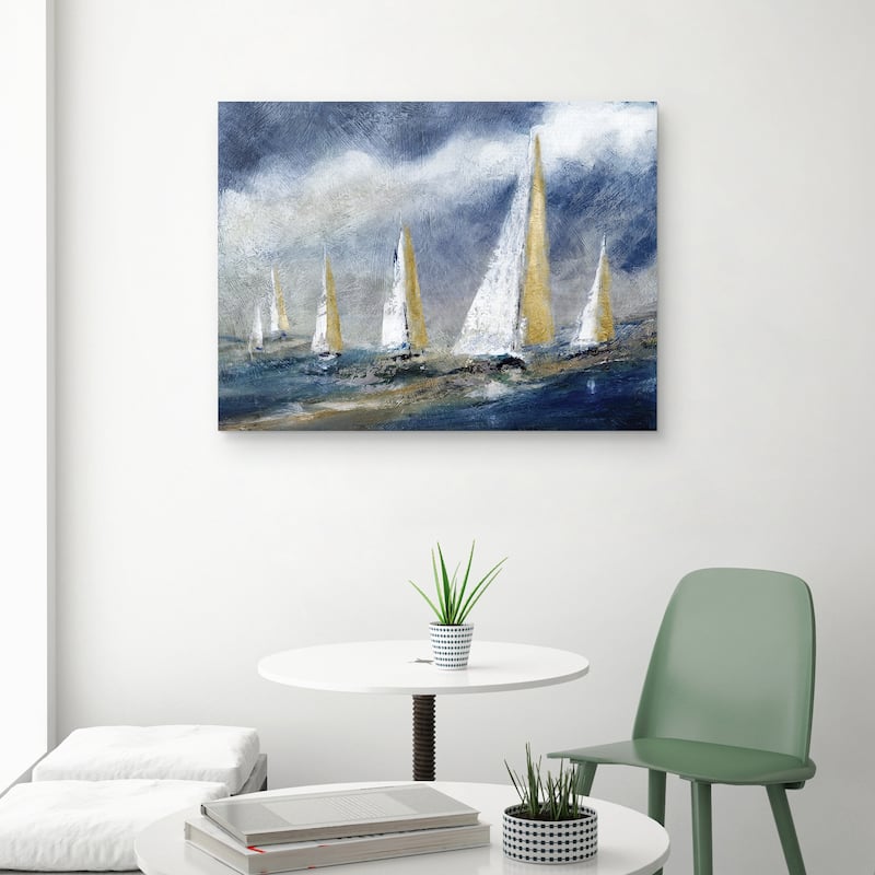 Indigo Swells by Carol Robinson Canvas Art Print