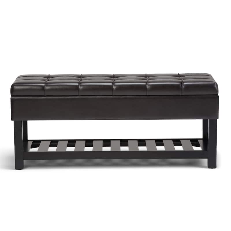 WYNDENHALL Wyatt 44 inch Wide Transitional Rectangle Ottoman Bench - 43"x 17"x 18.5"