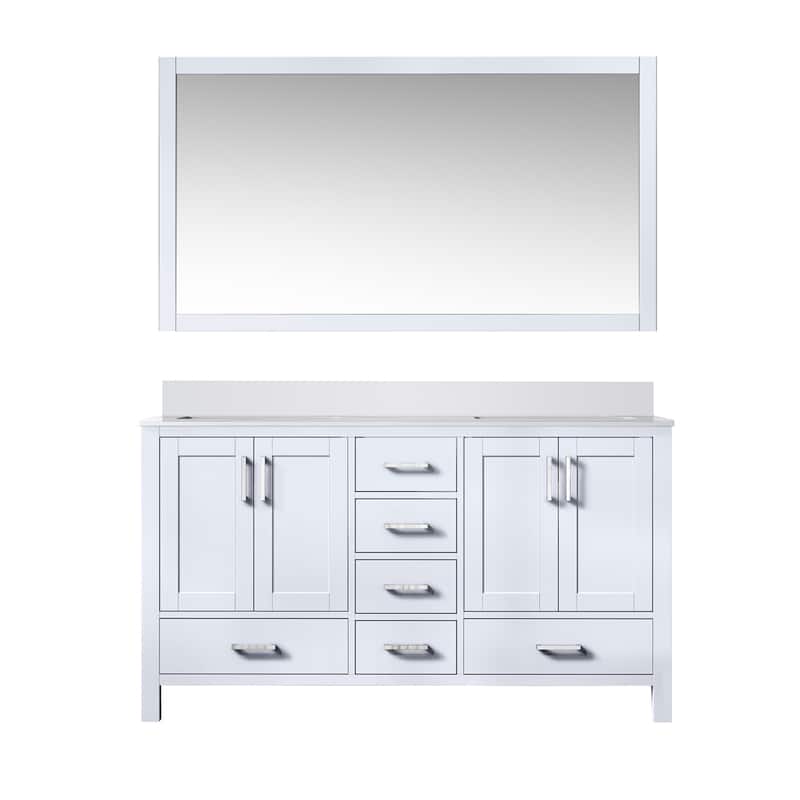 Jacques Bath Vanity, Cultured Marble Top and Mirror