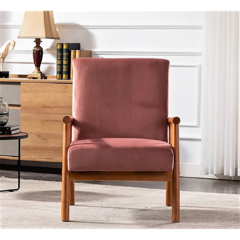 Robbie 25'' Wide Velvet Armchair - Rose
