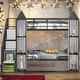 preview thumbnail 1 of 22, Metal Twin over Twin Castle-shaped Bunk Bed with Wardrobe and Multiple Storage