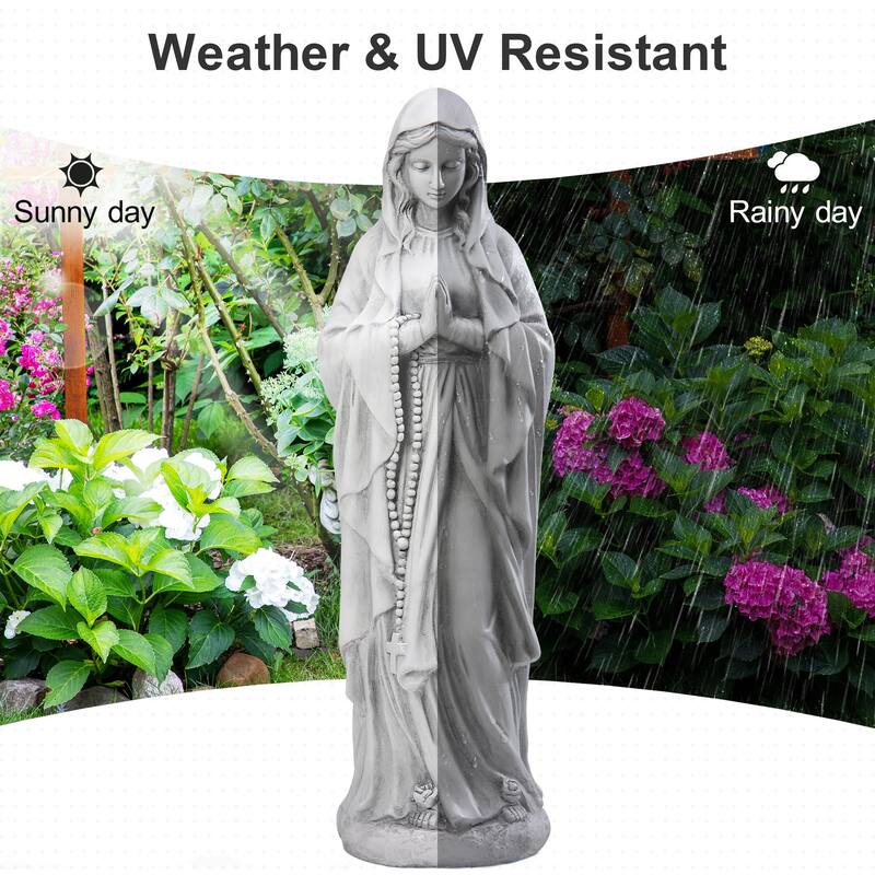Mcow Virgin Mary Praying Sculpture for Home, Yard & Patio Religious Decor