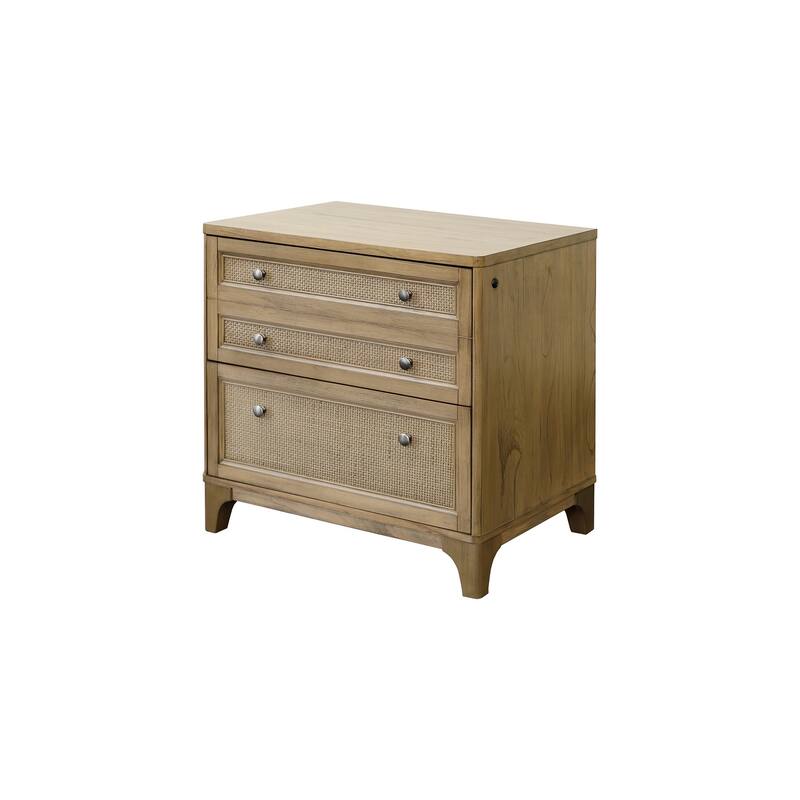 Modern Wood Lateral File, Storage File Drawer, Office File Drawer, Fully Assembled, Brown