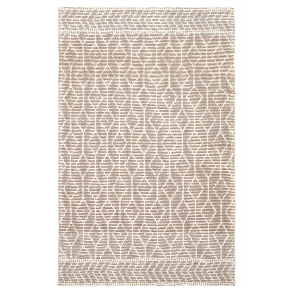 ECARPETGALLERY Braid weave Sienna Brown Wool Rug - 5'0 x 7'10