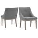 preview thumbnail 22 of 70, Voyager Button Tufted Slope Arm Linen Dining Chair (Set of 2) by iNSPIRE Q Artisan