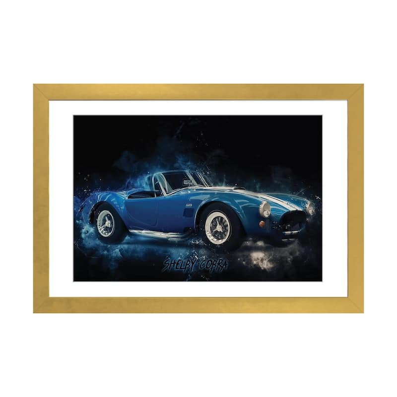 iCanvas "Shelby Cobra" by Durro Art - Gold - 24x32x1
