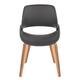 Option Grey Faux Leather/Zebra Wood