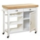 preview thumbnail 8 of 16, Simple Living Martha Rolling Rubberwood Kitchen Cart