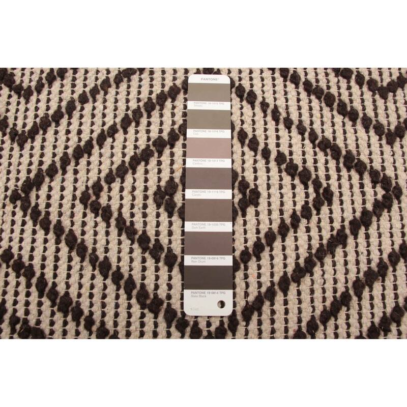 ECARPETGALLERY Braid weave Sienna Brown Wool Rug - 5'1 x 7'11