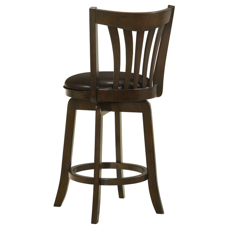 Lambert Transitional Wood Swivel Chair Dark Cherry