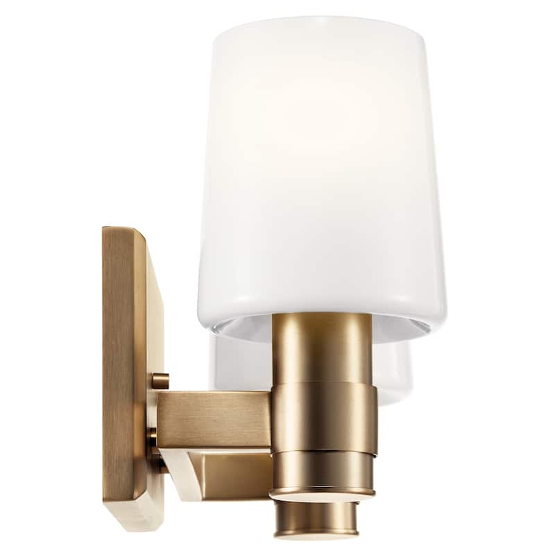 Adani 14.5 in. 2-Light Bathroom Vanity Light with Opal Glass