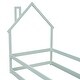 preview thumbnail 64 of 64, Twin Size Wood House-Shaped Headboard Floor Bed with Fences