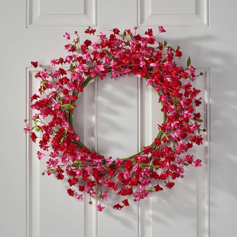 24" Pink Blossom Wreath