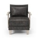 preview thumbnail 2 of 2, Perth Contemporary Dark Grey Faux Leather Accent Chair by Furniture of America