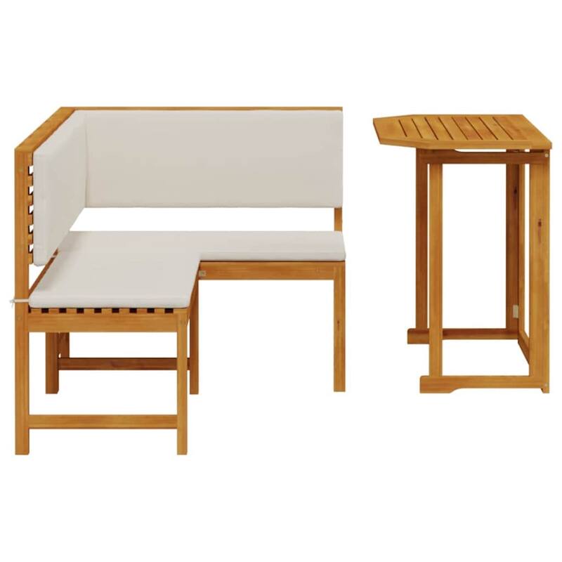 vidaXL Garden Bench Set Brown solid acacia wood - 20 x 35 x 30