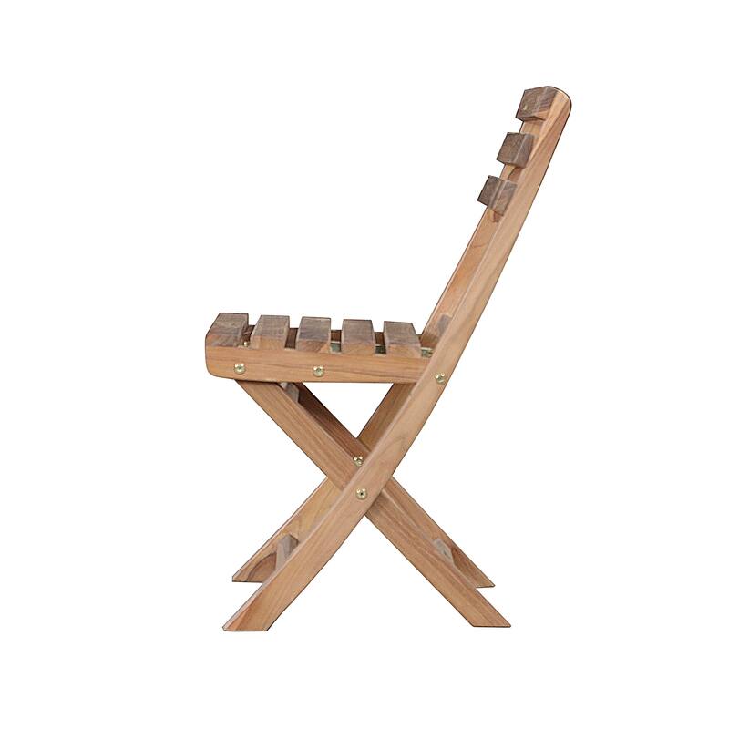 Alabama Teak Outdoor Dining Chair - Foldable (Set of 2) - N/A