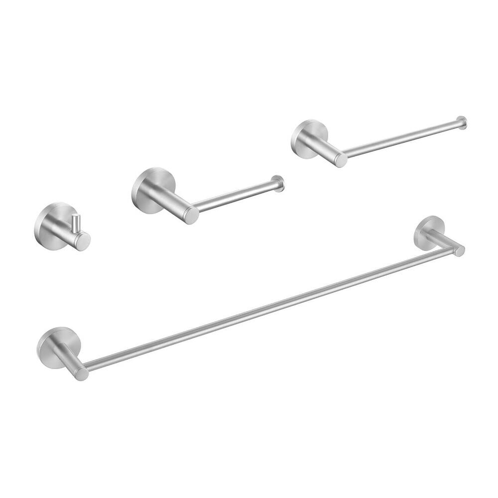 Circular 4-Piece Bathroom Hardware Set