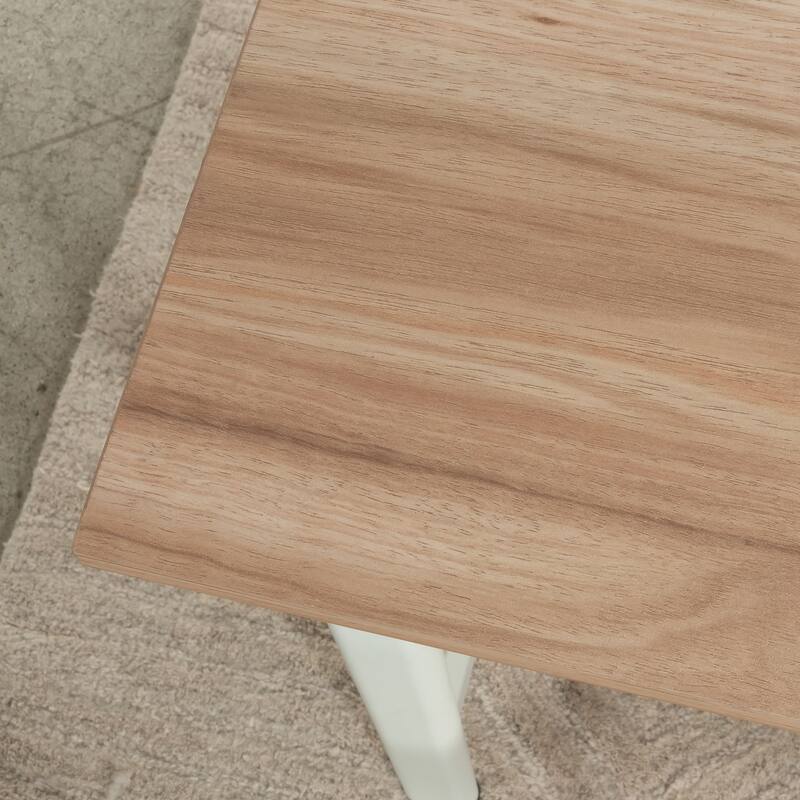 Wood Desk Return 42" with Scratch-Resistant Surface, Brown