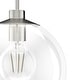 preview thumbnail 7 of 12, Hunter Xidane 1 Light Clear Glass Pendant or Semi-Flush Light - Kitchen Island, Dining Room, Entry - Glam, Contemporary