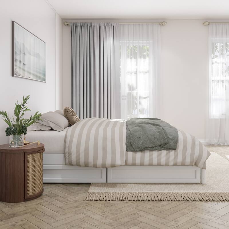 Barcelona Panel Platform Bed with Storage Drawers