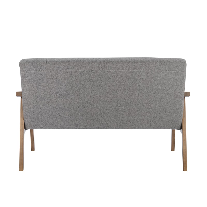 Porthos Home Mabel Fabric Loveseat Small Couch Sofa with Rubberwood Legs