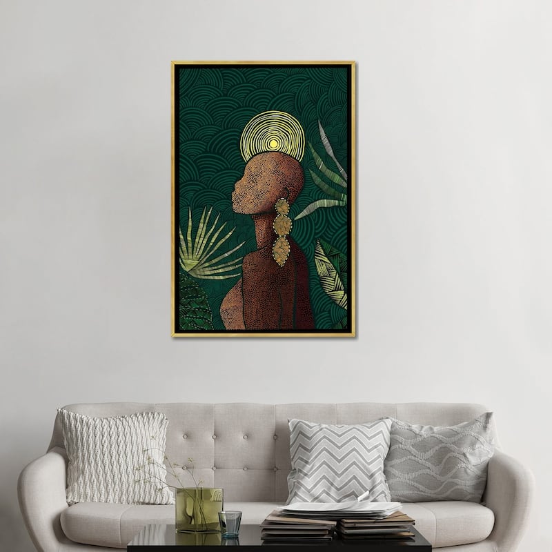 iCanvas "Vea (Teal)" by Bria Nicole Framed Canvas Print