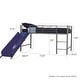 preview thumbnail 20 of 18, Avenue Greene Junior Metal Twin Loft Bed with Slide