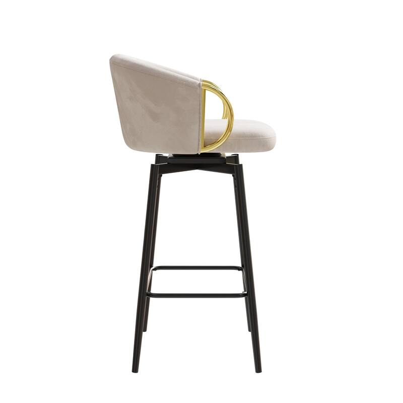30 Inch Dining Chairs Set Of 2 Modern Style 360°Swivel Bar Chairs With Simple Design
