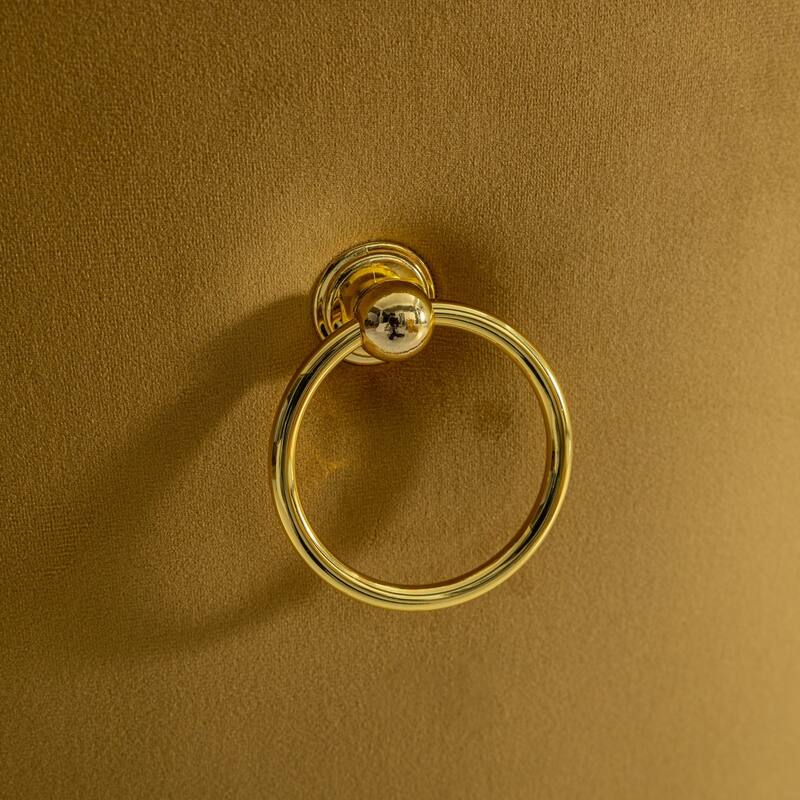 GDF Studio - Modern Velvet Upholstered Wood Dining Chair Set with Chrome Legs & Nailhead Trim (Set of 2)