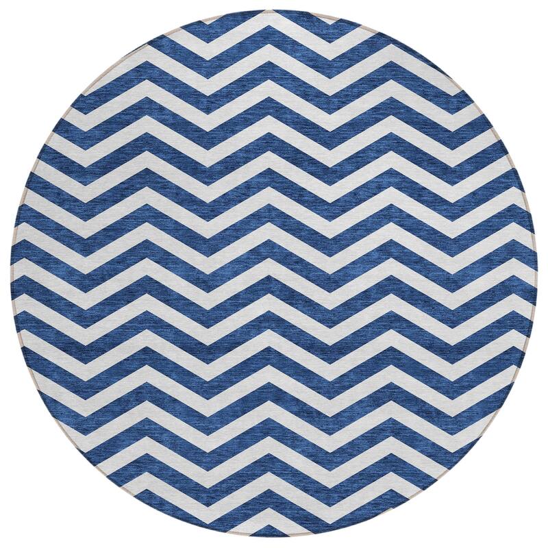 Machine Washable Indoor/ Outdoor Chantille Chevron Stripe Rug