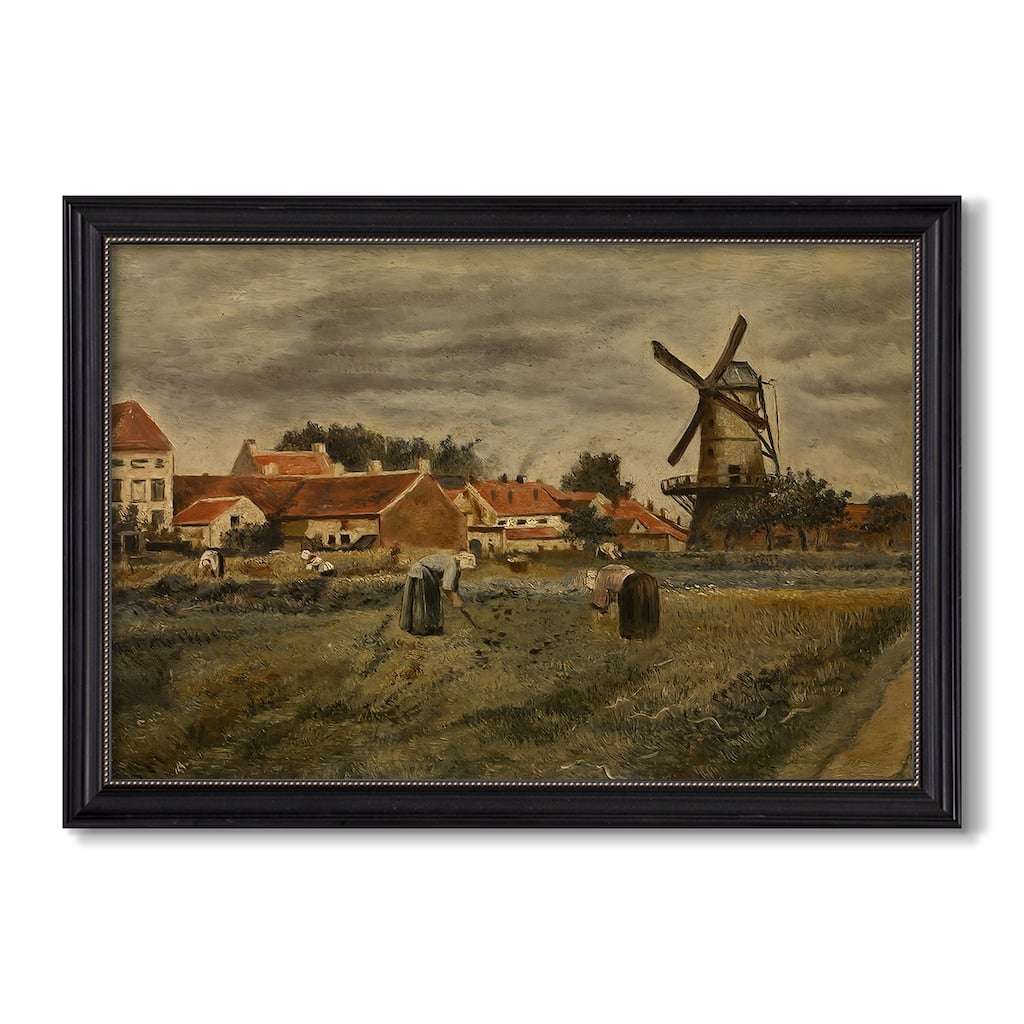 The Potato Harvest 1875-Henri De Braekeleer-Custom Framed Canvas
