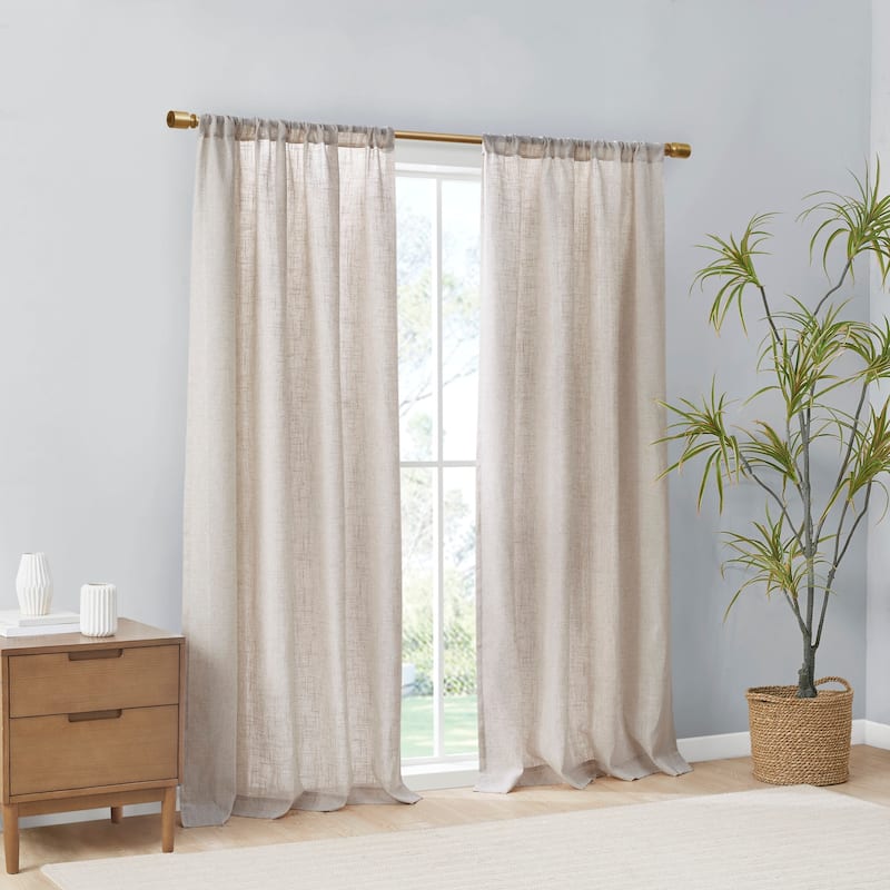 Madison Park Suvi Linen Blend Light Filtering Curtain Panel Pair