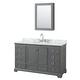 Option Dark Gray / White Carrara Marble Top / Polished