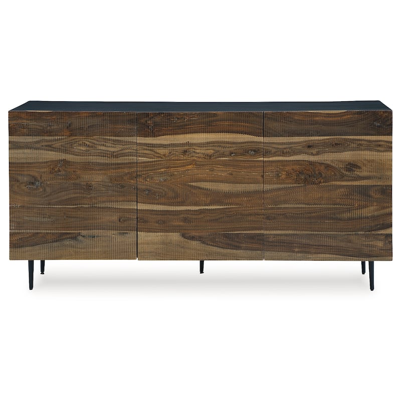 Signature Design by Ashley Darrey Natural/Brown Accent Cabinet - 64" W x 16" D x 32" H