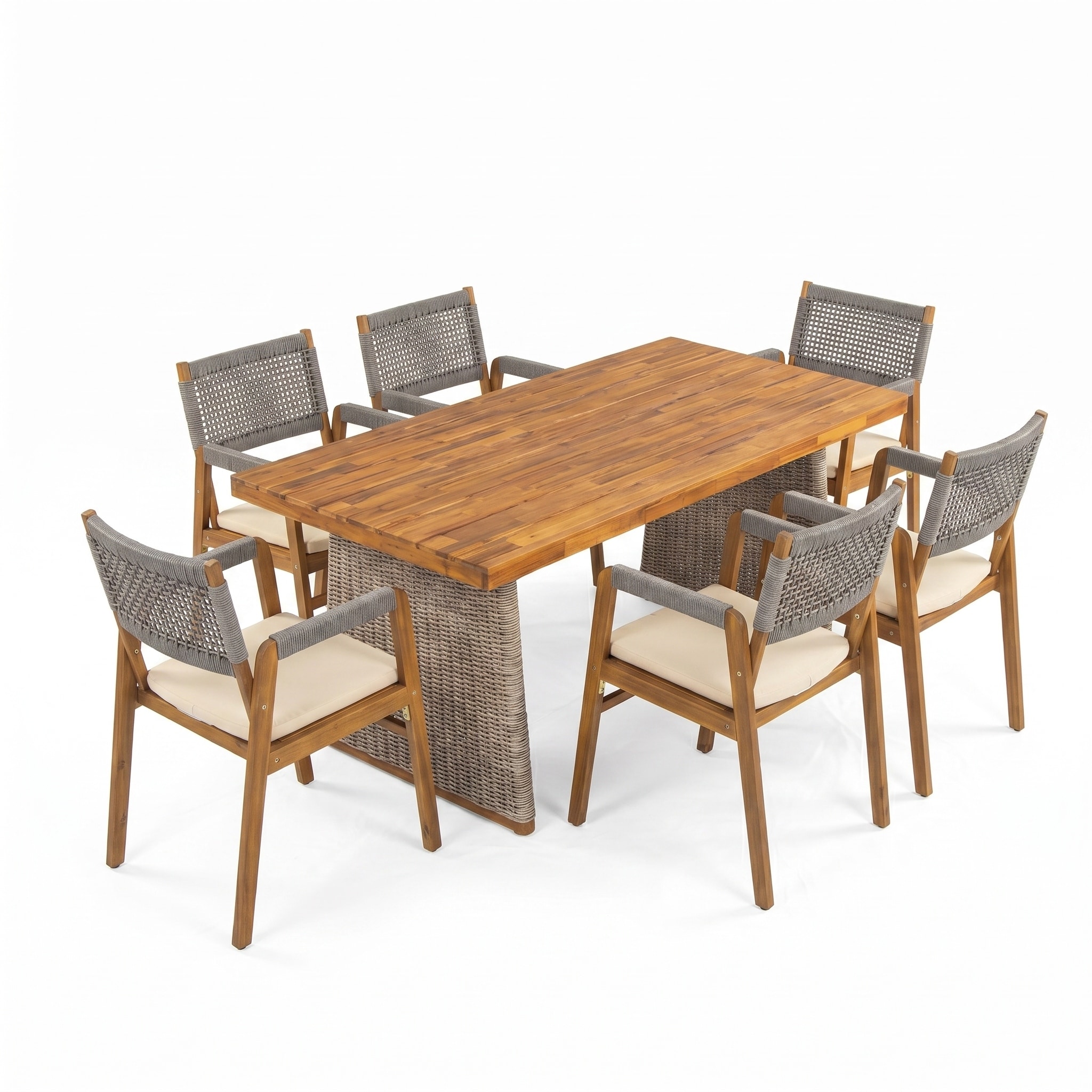 Christopher Knight Home - Outdoor Acacia Wood 7-Piece Dining Set