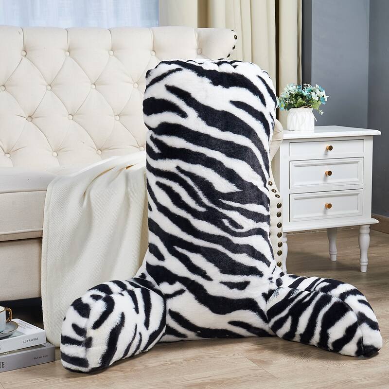 Home Soft Things Animal Pattern FauxFur Bedrest